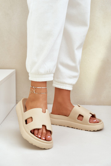 Vieglas čības uz pirksta Čības Ar izgriezumiem smilšu krāsas Neladith 2