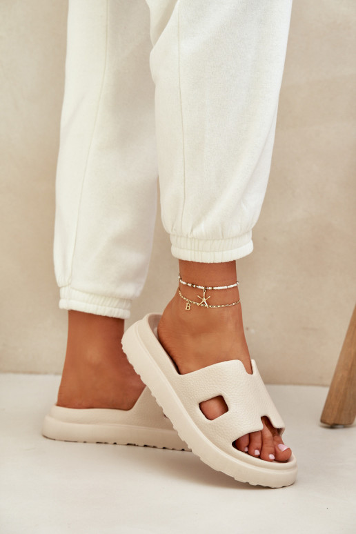 Vieglas čības uz pirksta Čības Ar izgriezumiem Ziloņkaula krāsas Neladith