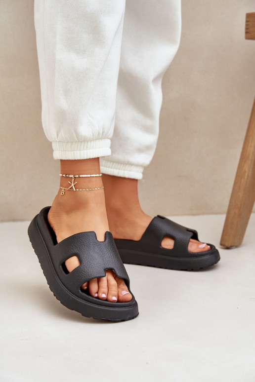 Vieglas čības uz pirksta Čības Ar izgriezumiem melnas krāsas Neladith Vieglas čības uz pirksta Čības Ar izgriezumiem melnas krāsas Neladith