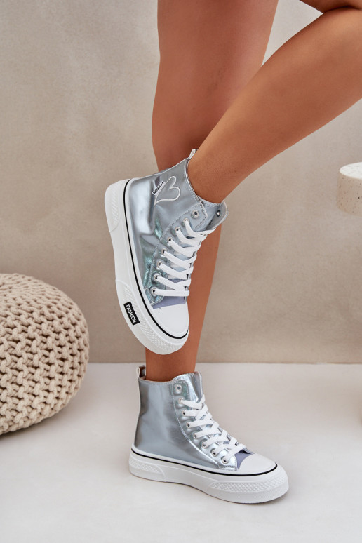 Metallic tõmblukuga Sieviešu Ar Sirdi Zilas krāsas Sumehra