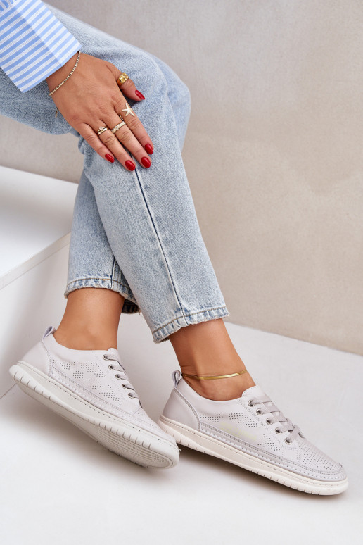 Stilīgi sporta apavi no dabīgas ādas Pelēkas krāsas Cloesa Stilīgi sporta apavi no dabīgas ādas Pelēkas krāsas Cloesa