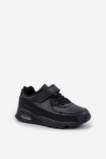 Sneakers modeļa apavi Bērnu apavi ar lipīgām aizdarēm melnas krāsas Krissandra 2