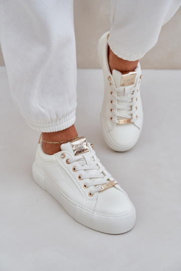Sieviešu sneaker stila apavi Big Star NN274211 baltā krāsā 2