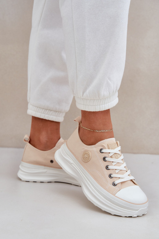 Sieviešu apavi Uz masīvas zoles Big Star NN274127 smilšu krāsas Sieviešu apavi Uz masīvas zoles Big Star NN274127 smilšu krāsas