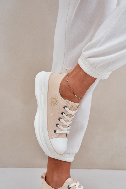 Sieviešu apavi Uz masīvas zoles Big Star NN274127 smilšu krāsas Sieviešu apavi Uz masīvas zoles Big Star NN274127 smilšu krāsas