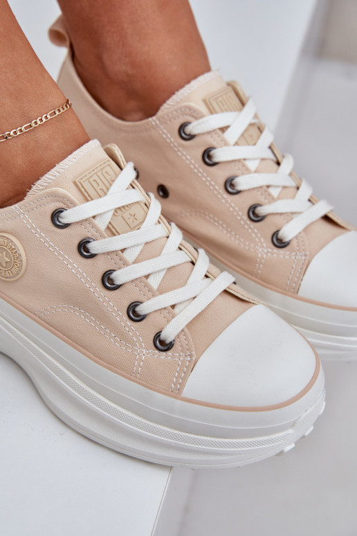 Sieviešu apavi Uz masīvas zoles Big Star NN274127 smilšu krāsas Sieviešu apavi Uz masīvas zoles Big Star NN274127 smilšu krāsas