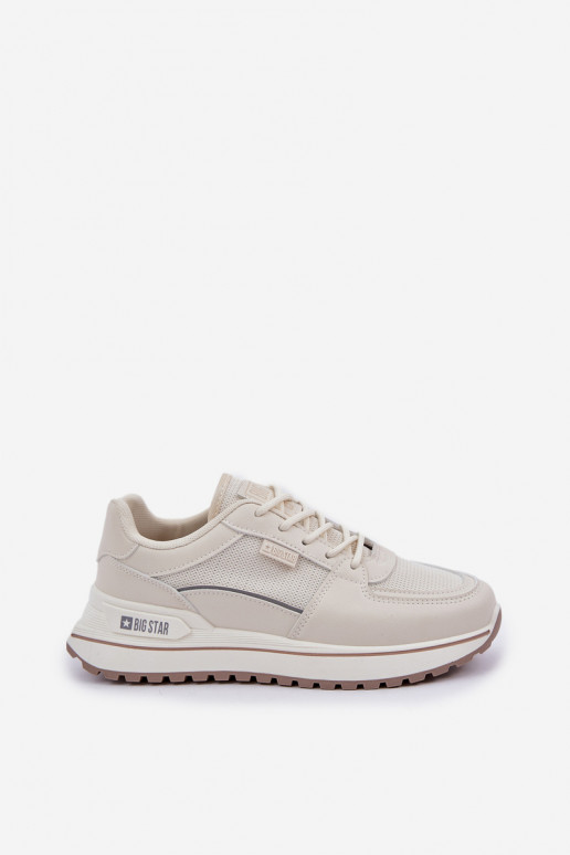 Sneakers modeļa apavi Sieviešu Big Star NN274A088 Ziloņkaula krāsas Sneakers modeļa apavi Sieviešu Big Star NN274A088 Ziloņkaula krāsas