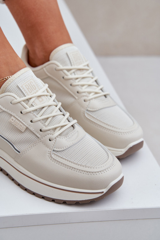 Sneakers modeļa apavi Sieviešu Big Star NN274A088 Ziloņkaula krāsas Sneakers modeļa apavi Sieviešu Big Star NN274A088 Ziloņkaula krāsas