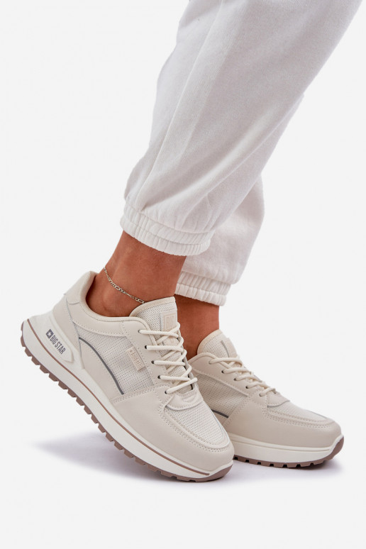 Sneakers modeļa apavi Sieviešu Big Star NN274A088 Ziloņkaula krāsas Sneakers modeļa apavi Sieviešu Big Star NN274A088 Ziloņkaula krāsas