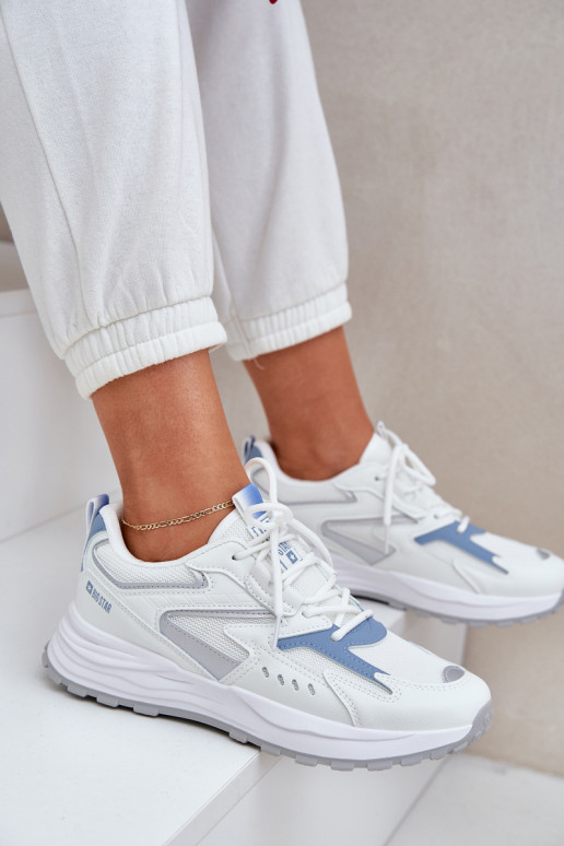 sporta apavi Sieviešu Big Star NN274A094 HI-POLY SYSTEM Baltas-Zilas krāsas sporta apavi Sieviešu Big Star NN274A094 HI-POLY SYSTEM Baltas-Zilas krāsas