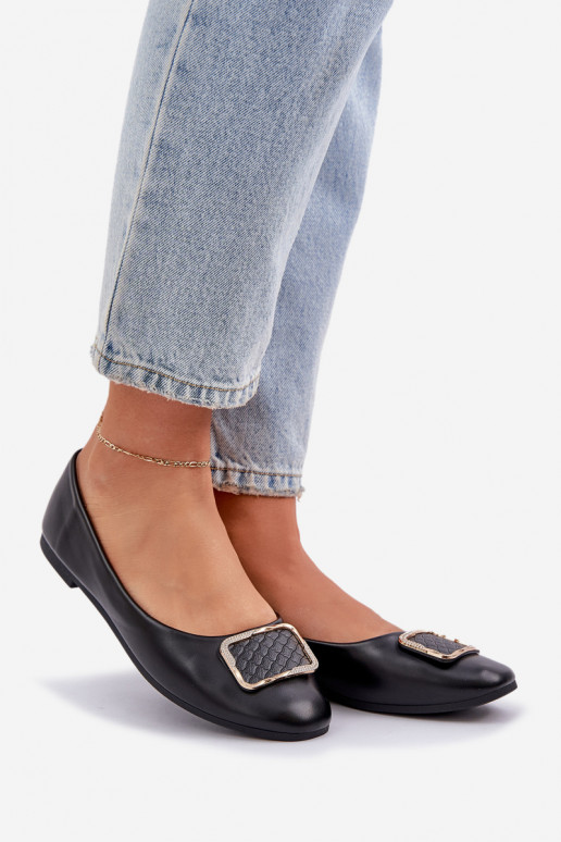 Eko Balerīnas ar ornamentiem melnas krāsas Tulnelia