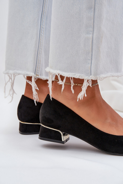 Kurpes Uz Zema Papēža I Szpiczastymi Noskami melnas krāsas Terilara