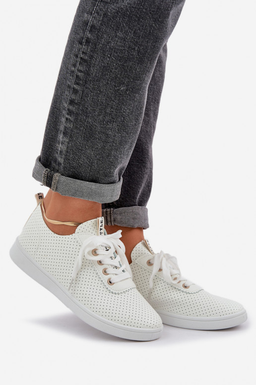 Šņorējami ažūra ikdienas apavi Ziloņkaula krāsas Carinel Šņorējami ažūra ikdienas apavi Ziloņkaula krāsas Carinel