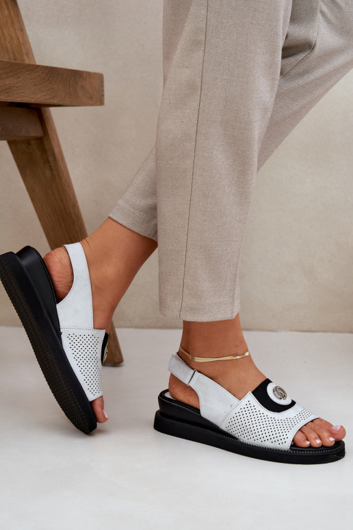 Sieviešu basenes ar platformu Sudraba krāsas Isnnoria Sieviešu basenes ar platformu Sudraba krāsas Isnnoria