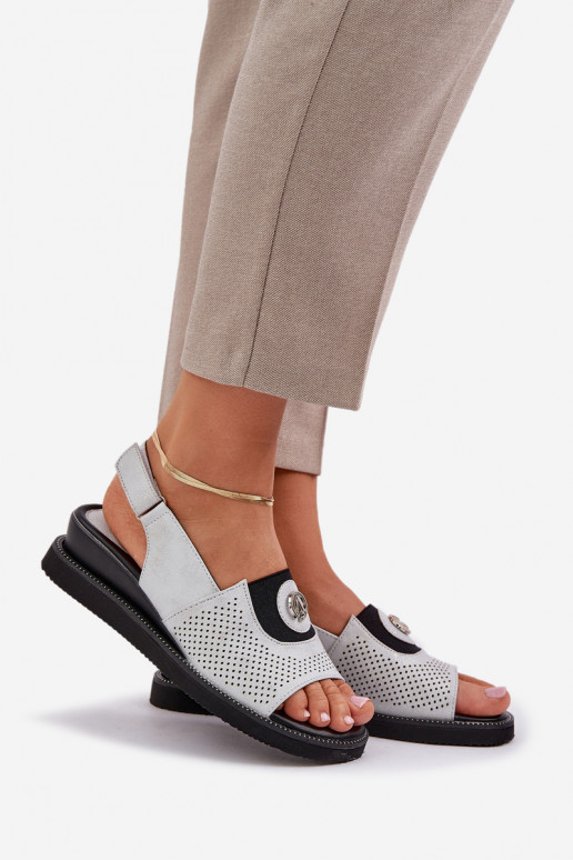 Sieviešu basenes ar platformu Sudraba krāsas Isnnoria Sieviešu basenes ar platformu Sudraba krāsas Isnnoria