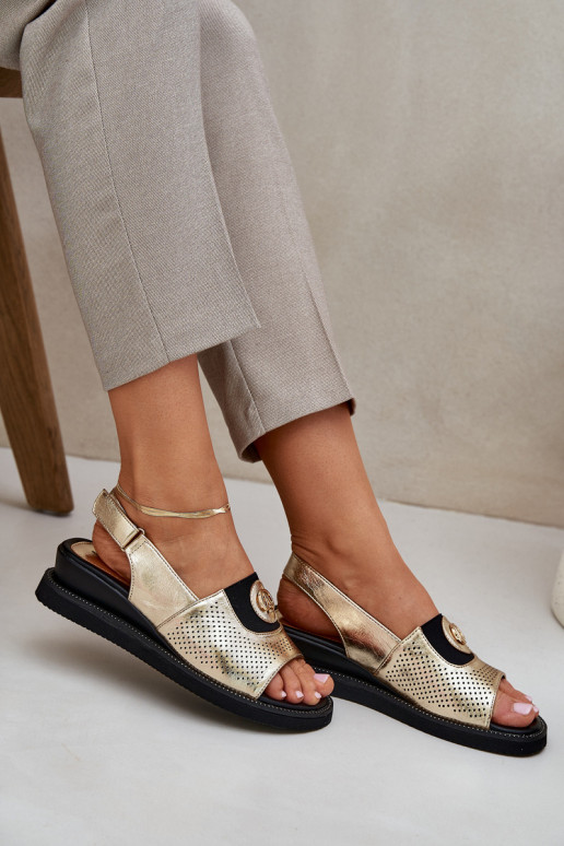 Sieviešu basenes ar platformu Zelta krāsas Isnnoria