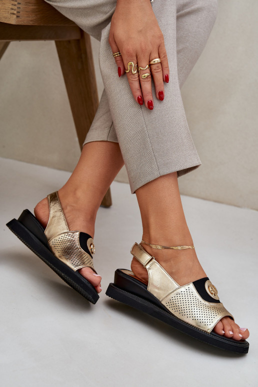 Sieviešu basenes ar platformu Zelta krāsas Isnnoria