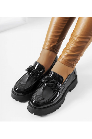 Melnas lakādas kurpes ar... 2