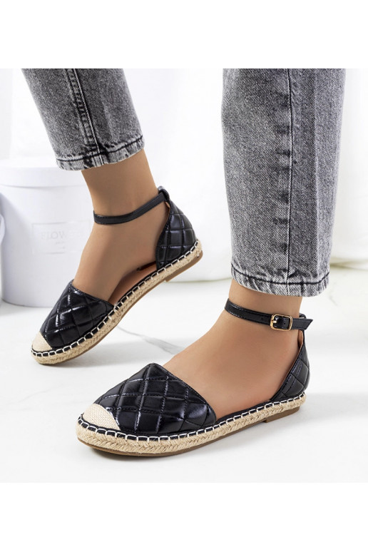 Melnās Faiza espadrilas