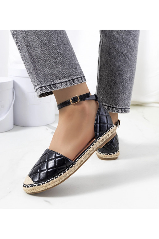 Melnās Faiza espadrilas