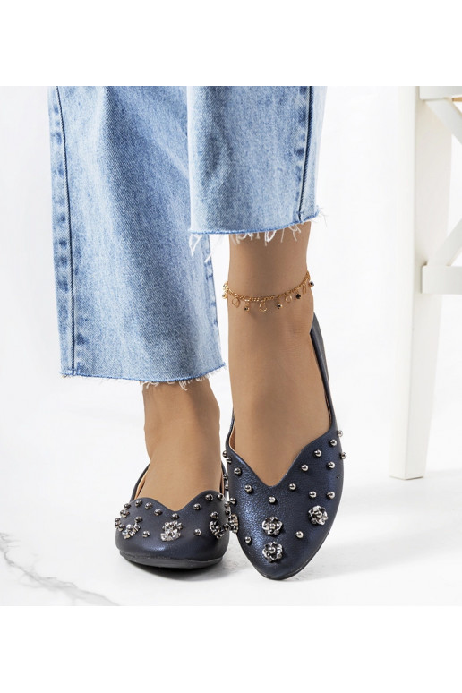 Tumši zilas balerīnas ar izgriezumu...