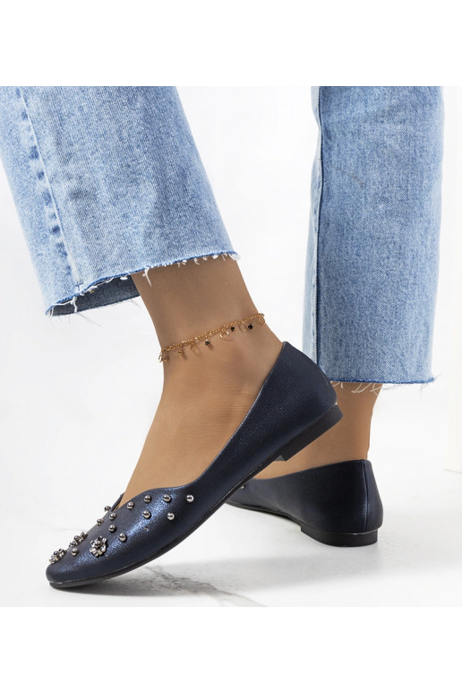 Tumši zilas balerīnas ar izgriezumu...