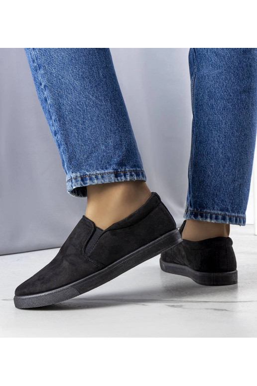 Melnas eko-zamšādas kedas Leroy