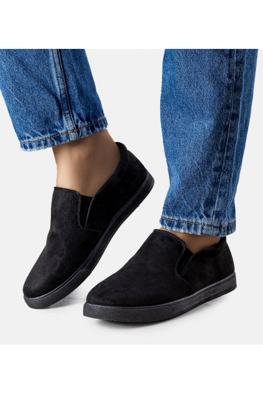 Melnas eko-zamšādas kedas Leroy