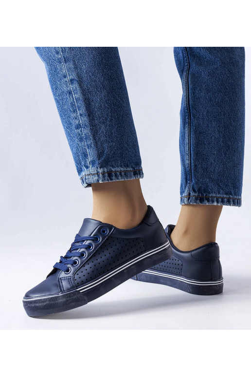 Tumši zilas Joffre eko-ādas kedas