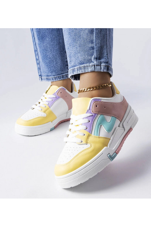 Rozā un dzeltenas kurpes ar biezu...