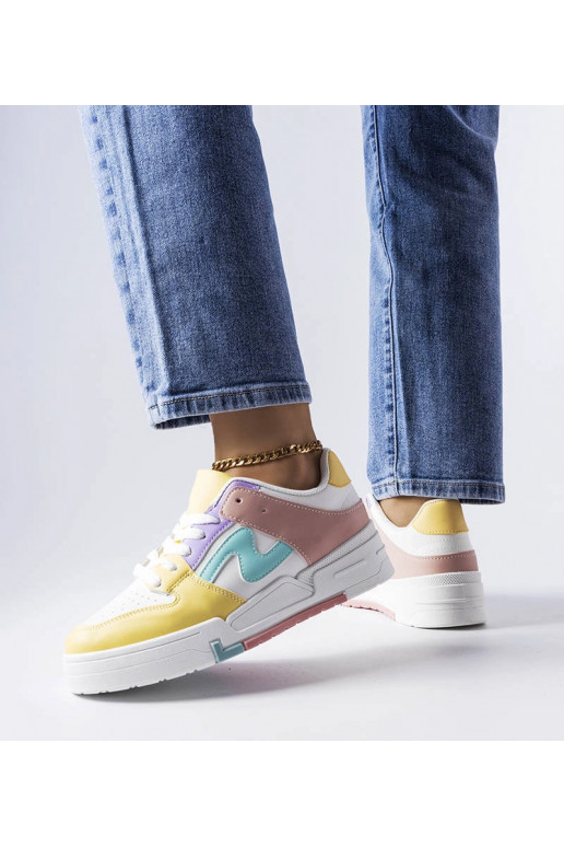 Rozā un dzeltenas kurpes ar biezu...