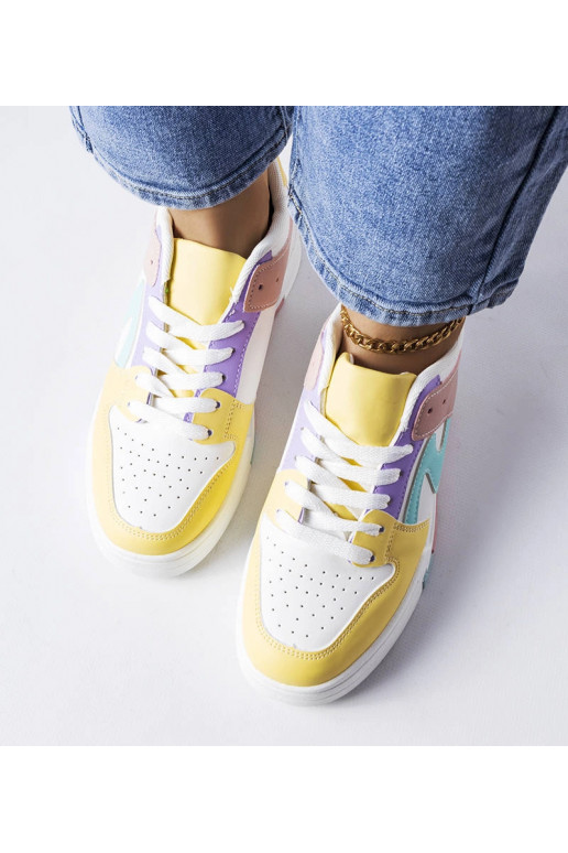 Rozā un dzeltenas kurpes ar biezu...