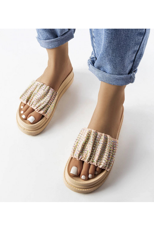 Rozā platformas mūļi ar cirkoniem Franet