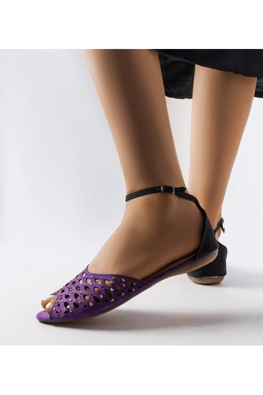 Violetas ažūra sandales ar cirkoniem...