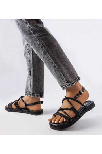 Melnas Burwell Austas sandales