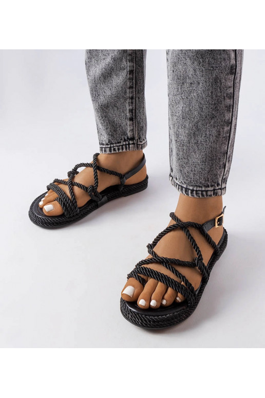 Melnas Burwell Austas sandales