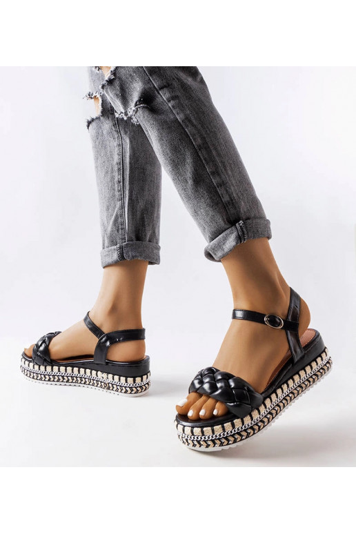 Katrin Black Platform sandales