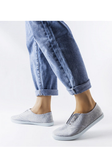 Vilma Grey Fabric Slip-On...