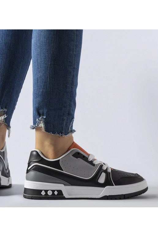 Melnas kurpes ar oranžu mēli Archie Melnas kurpes ar oranžu mēli Archie