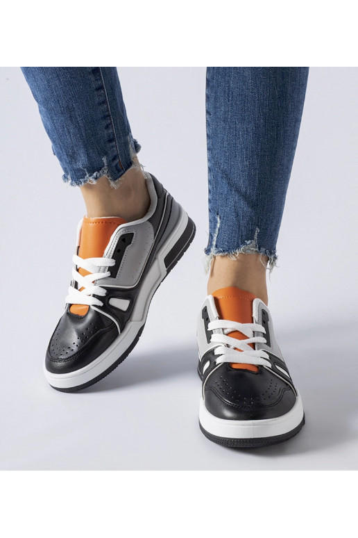 Melnas kurpes ar oranžu mēli Archie Melnas kurpes ar oranžu mēli Archie