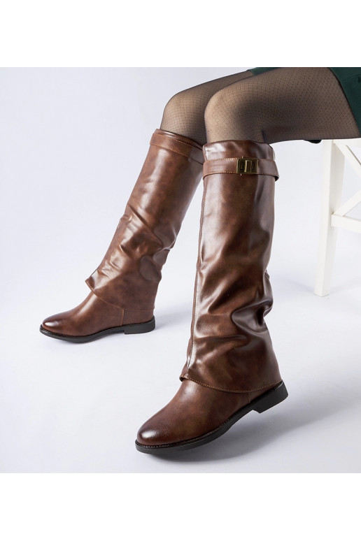 Brūni silti zābaki ar slēptu ķīli Mia