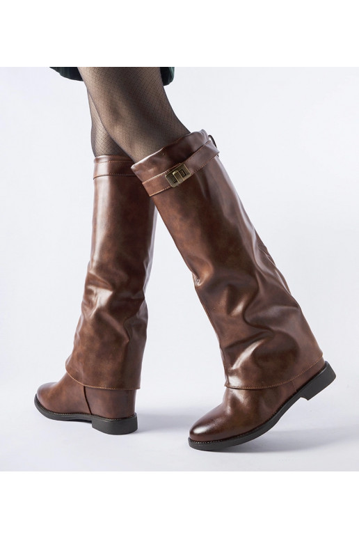 Brūni silti zābaki ar slēptu ķīli Mia