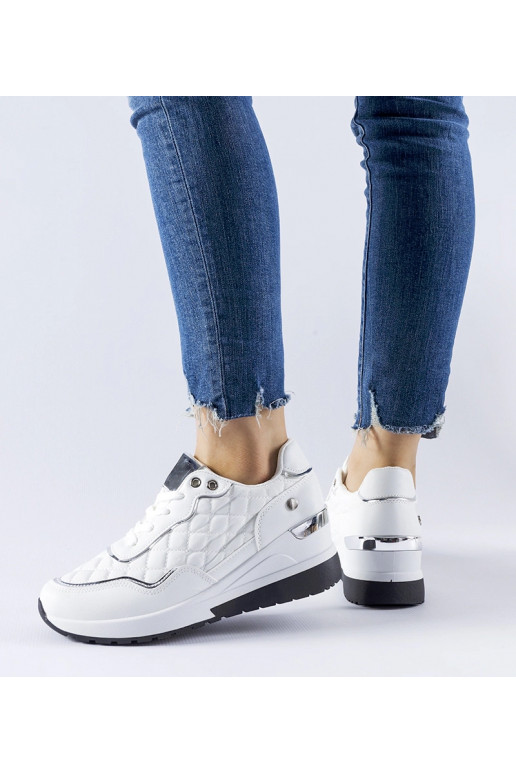 Baltas stepētas Pisignano Wedge kedas Baltas stepētas Pisignano Wedge kedas