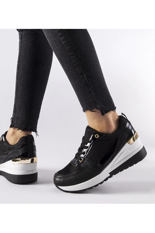 Melnas Gauvin ķīļveida kedas