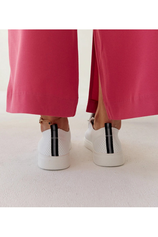 Baltas eko-ādas kedas Sandrine