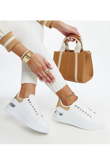 Balti sporta apavi ar zelta... 2