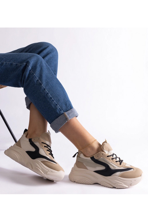 Bēšas un melnas sieviešu kedas Milenka