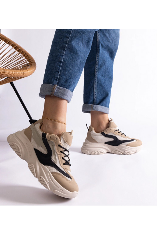 Bēšas un melnas sieviešu kedas Milenka