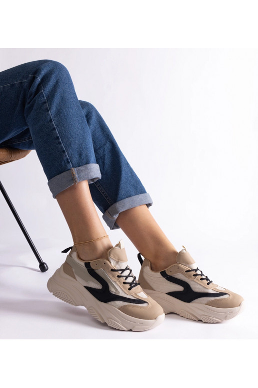 Bēšas un melnas sieviešu kedas Milenka