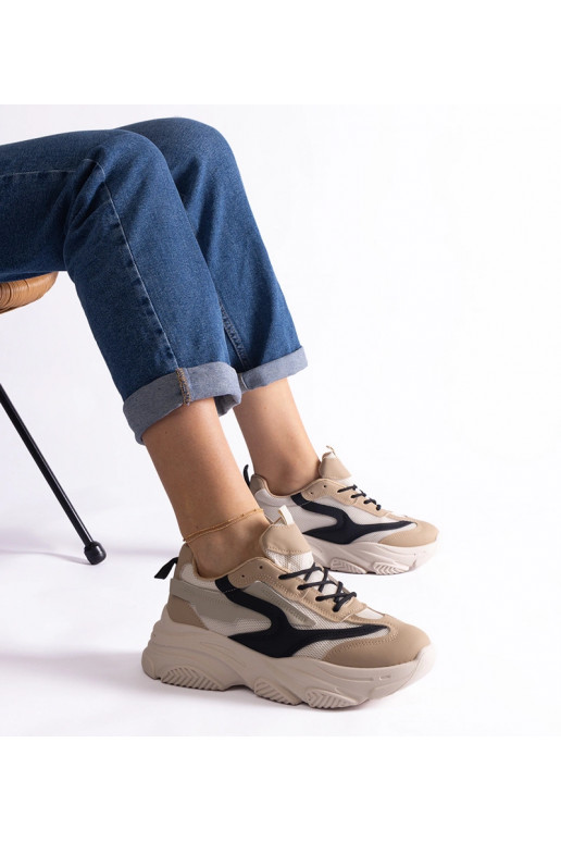 Bēšas un melnas sieviešu kedas Milenka